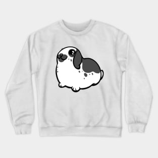 Black and White Lop Bunny Rabbit Coney Crewneck Sweatshirt